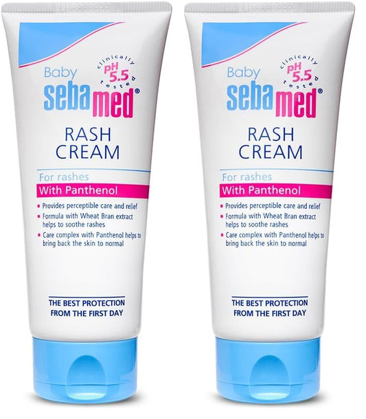Sebamed Baby Rash Cream 100 ml|pH 5.5|Ideal for Diaper Rashes| Faster rash healing | (Pack of 2)