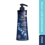 Yardley London Satin Smooth Moisturizing Body Lotion 72H Intense Hydration Infused With Natural Floral Oil Soft Skin Dry To Very Dry Skin 400ml