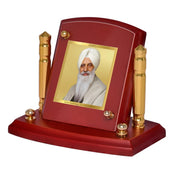 DIVINITI Radha Soami Photo Frame for Car Dashboard, Table Decor| MDF 1B P+ Classic Radha Soami and 24K Gold Plated Foil| Religious Frame Idol for Pooja, Worship, Gifts Items (7 X 9CM)