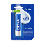 NIVEA Original Care 4.8g Lip Balm|24 H Melt in Moisture Formula|Natural Oils|Nourished Lips,4.8 g (Pack of 1)