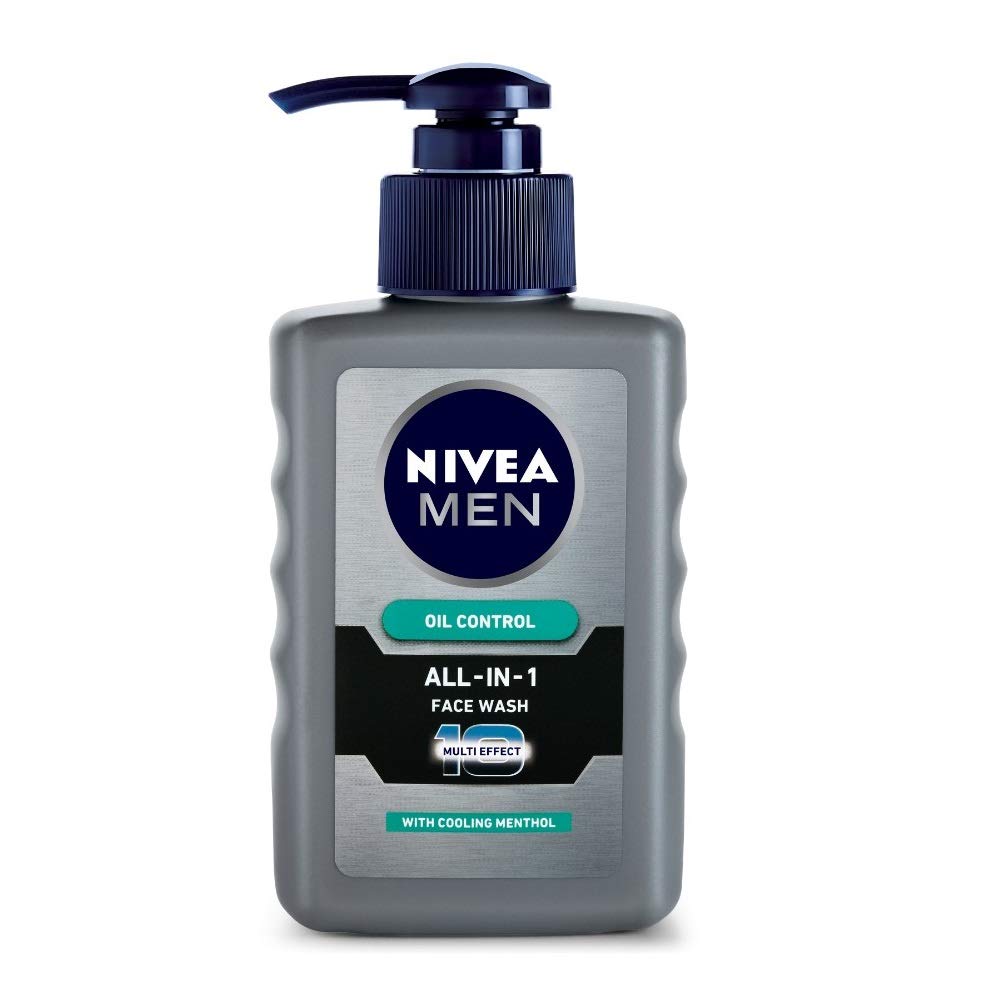 Nivea Men & Women Deodorant Roll On, Whitening Smooth Skin, Cool Kick, 50Ml & Face Wash, Oil Control, 10X Vitamin C, 150Ml, Pack Of 1