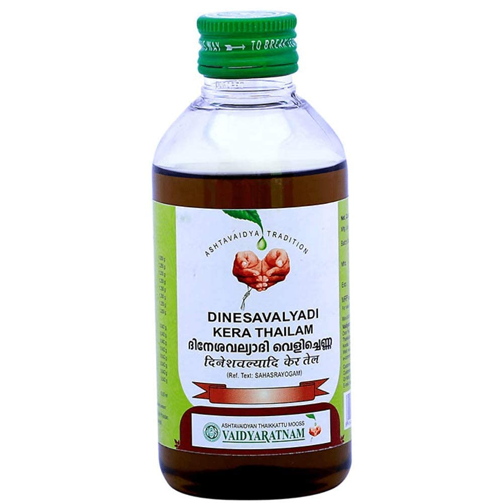 Vaidyaratnam Dinesavalyadi Kera Thailam 200 ml (Pack of 2)| Ayurvedic Products | Ayurveda Products | Vaidyaratnam Products