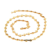 ASTRODIDI Gold Plated Chain | 24 Inch Stylish Light Weighted Golden Brass Neck Chain For Girls Women Men Boys (CHAIN-BALA-13)