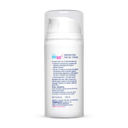 Sebamed Baby Protective Facial Cream | pH 5.5 | Baby Face Cream | Vitamin E for Soft Skin | Ideal for Salivary Rashes | 100ml