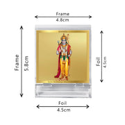 DIVINITI Ram Photo Frame for Car Dashboard, Table Decor| ACF 3A Acrylic Classic Ram and 24K Gold Plated Foil| Religious Frame Idol for Pooja, Worship, Gifts Items (5.8 CM X 4.8 CM)