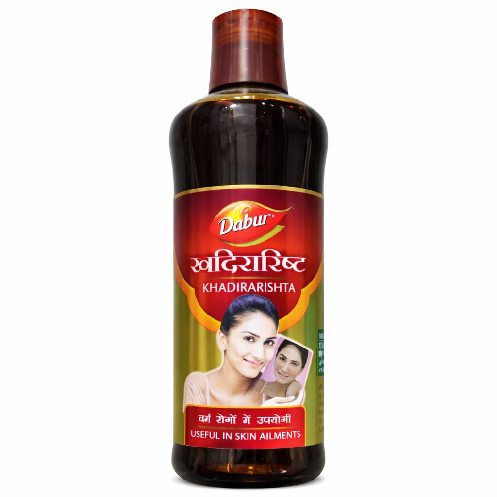 Dabur Khadirarishta and N.R. Gandhi Rakt Sodhak Tablet | Ayurvedic Syrup For Skin Disorders | Blood Purifier, 450 Ml