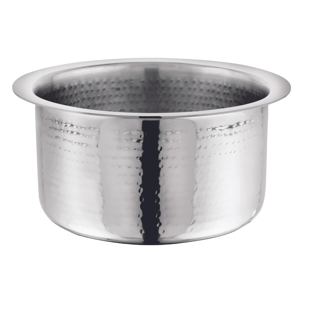 Vinod – Claro Heavy Gauge Stainless Steel Hammered Tope, 1.5 mm – Capacity 3 Liter