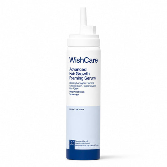 WishCare Advanced Foaming Hair Growth Serum- Redensyl, Anagain, Baicapil, Caffeine, Biotin & Rice PDRN - Advanced Serum Foam for Hair Fall Control & Hair Growth 50g