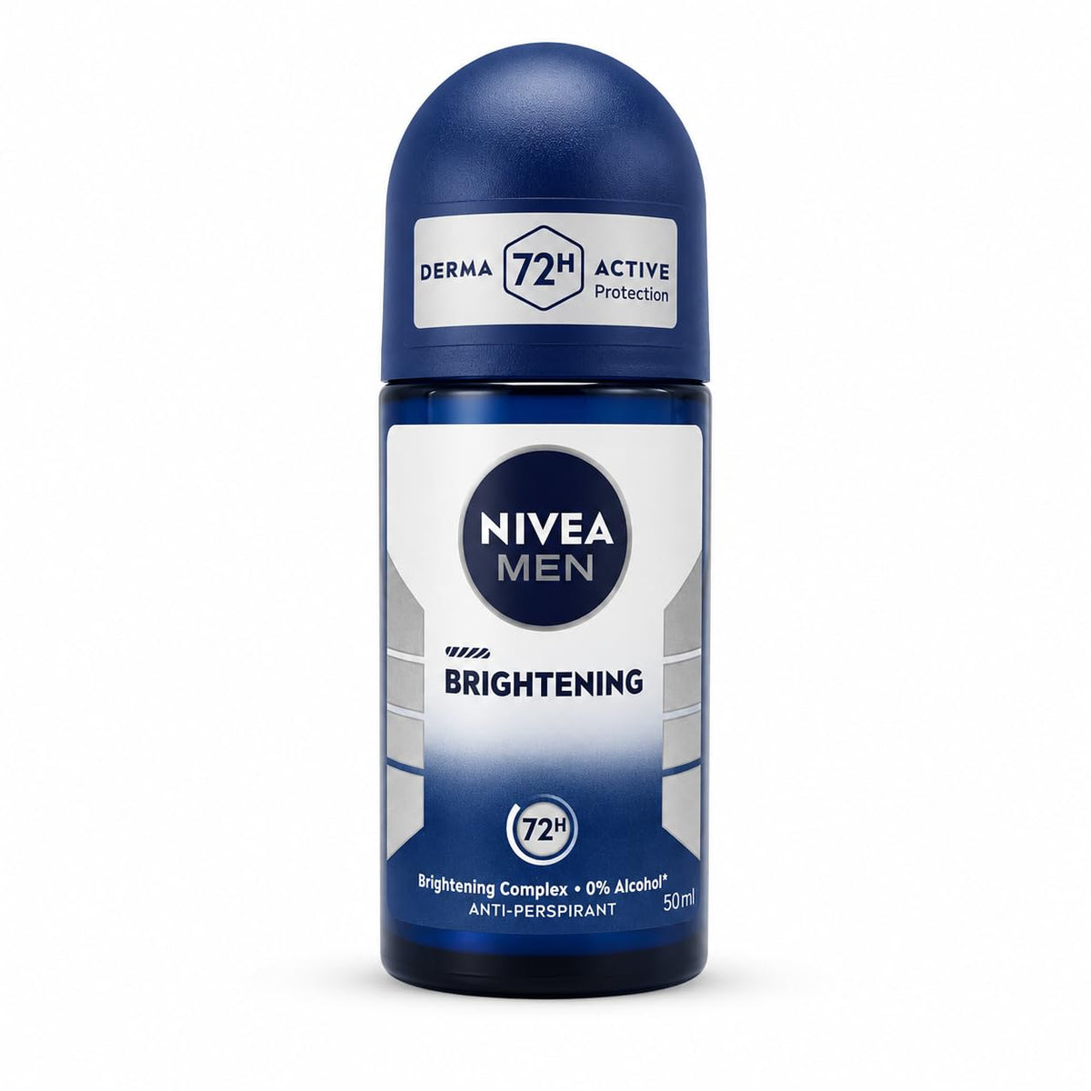 Nivea Men Brightening Complex Anti-Perspirant Roll On 50ml | 0% Alcohol Formula with 72H Sweat & Odor Protection | Brightening Underarm Care Deodorant for Men