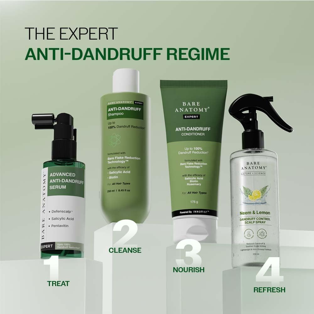 Bare Anatomy Anti Dandruff Shampoo & Chemist At Play Brightening Body Wash Combo | Controls Dandruff, Brightens Skin & Reduces Dark Spots | 250ml + 236ml