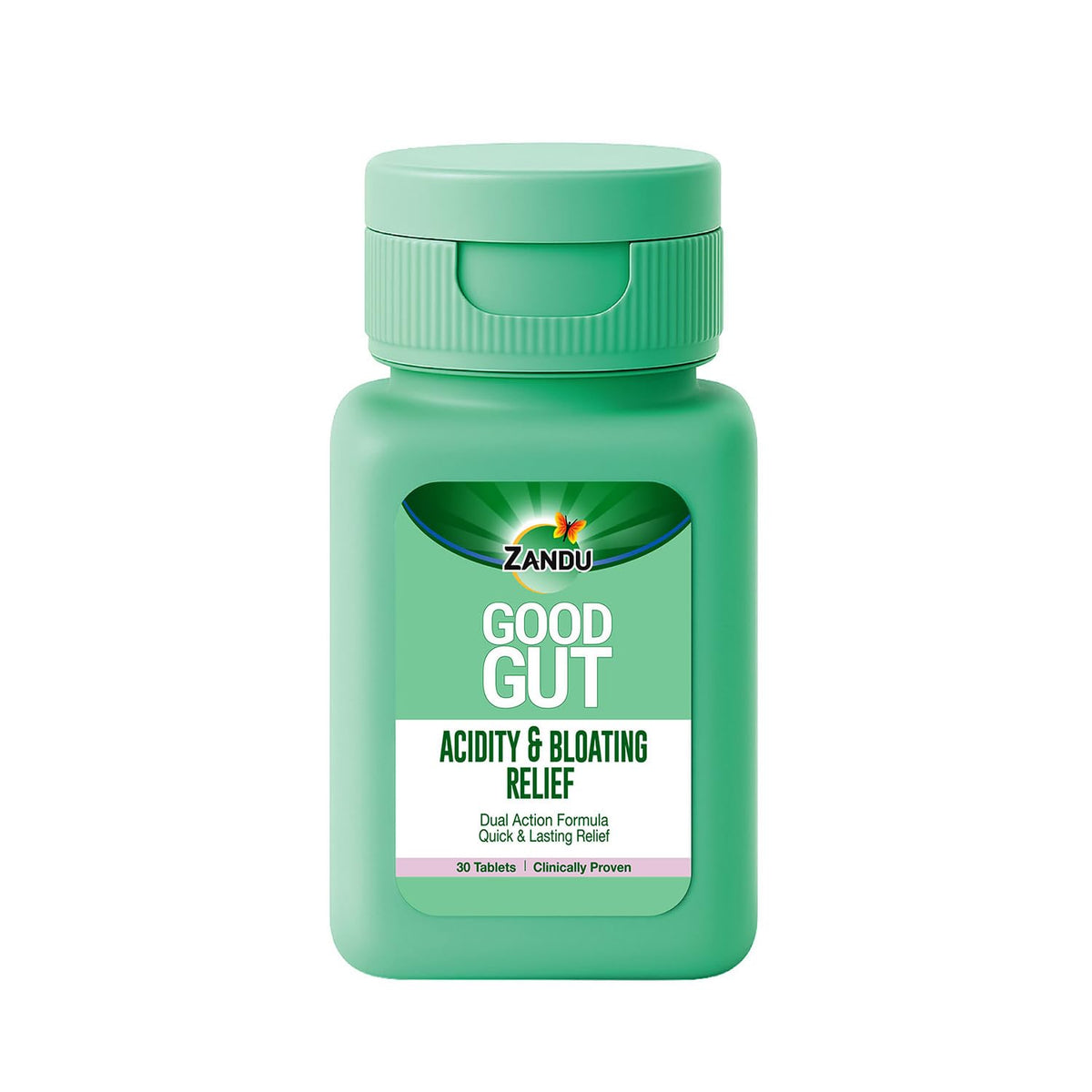 Zandu Good Gut Acidity & Bloating Relief Tablets | Clinically Proven | Instant & Long-Lasting Relief | Non-Habit Forming, 30 Tablets