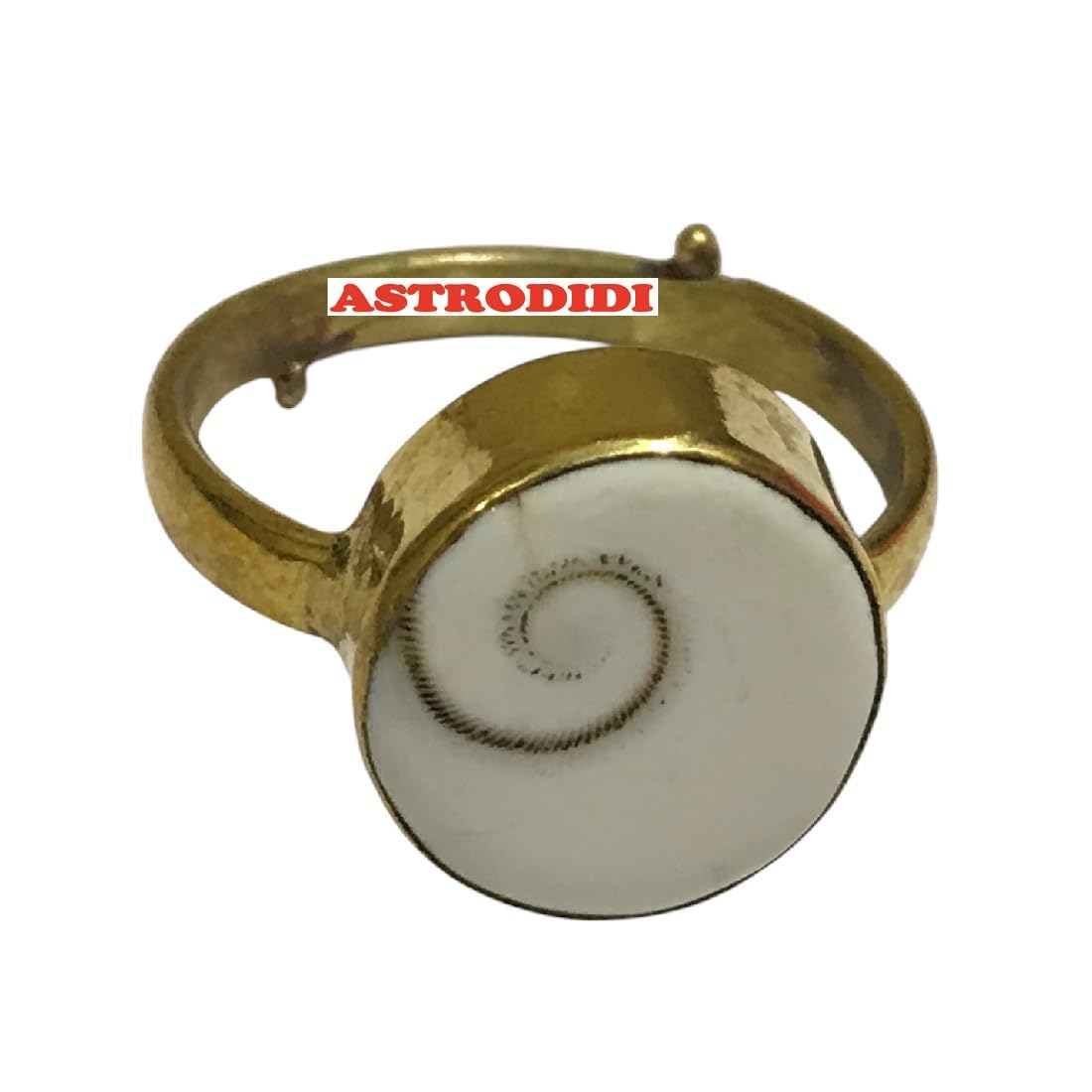 ASTRODIDI Gomti Chakra Ring Natural Gomati Chakram Stone Adjustable Ring | Astrological Gemstone | Unisex Both for Men & Women