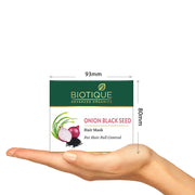 Biotique Onion Black Seed Hair Mask, Ideal for Hair Fall Control, 175g | Hair Nourishment, Hairfall control
