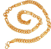 ASTRODIDI Brass Stylish and Heavy Gold Plated Neck Chain for Men, Women, Boys and Girls