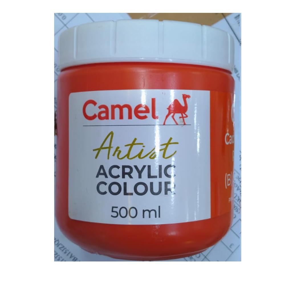 Camel Camlin Kokuyo Artist Acrylic Colour Series 3 Cadmium Red (500 ml)