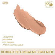 INSIGHT Professional Ultimate HD Longwear Concealer 10 g – Shade LNP13 | Ultra-Pigmented Creamy Formula, Full Coverage, Waterproof & Sweat-Resistant (Pack of 2)