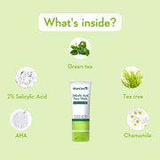WishCare Salicylic Acid Face Wash For Women & Men | Reduces Acne & Controls Oil | With AHA, Green Tea, Chamomile & Tea Tree | Salicylic Acid Face Wash For Oily Skin & Acne Prone Skin | 100ml