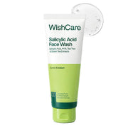 WishCare Salicylic Acid Face Wash For Women & Men | Reduces Acne & Controls Oil | With AHA, Green Tea, Chamomile & Tea Tree | Salicylic Acid Face Wash For Oily Skin & Acne Prone Skin | 100ml