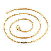 ASTRODIDI Gold Plated Chain | 24 Inch Stylish Light Weighted Golden Brass Neck Chain For Girls Women Men Boys (CHAIN-BALA-03)