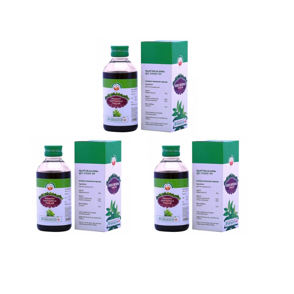 Vaidyaratnam Bruhath Danthapala Thailam 100ml (PACK OF 3)