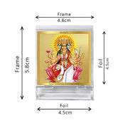 DIVINITI 24K Gold Plated Religious Car Dashboard Frame | Premium God Idol Frame for Car, Home Mandir & Office Table | Spiritual Gift, Decorative Showpiece | Gayatri - 2