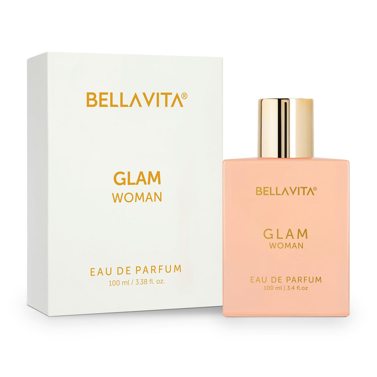 Bella Vita Luxury GLAM | Long Lasting Perfume for Woman | EDP 100ml | African Orange, Jasmine & Patchouli | Floral, Fruity, Woody Premium Fragrance for Women