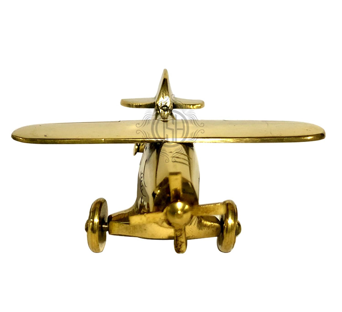 Dsh Brass Jet Plane Table Top Decorative Showpiece For Home Decor & Showpiece Office Table - 3.15X1.18 Inch