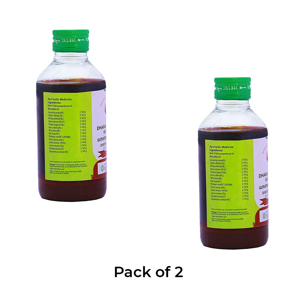 Vaidyaratnam Dhanadanayanadi Kashayam 200 ml (Pack of 2)
