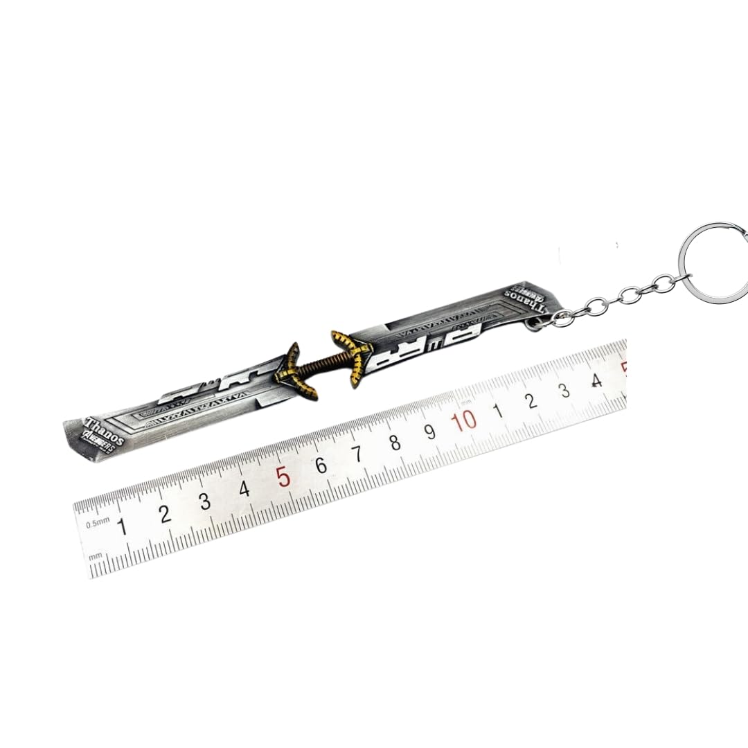 YaaNatural Yaa Catchy Avengers Thanos hand with all Infinity Stone Gauntlet and Double-Bladed Sword KeyChain Key ring best Gift for (Thanos Lovers) Keychains