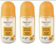 Yardley London English Blossom Roll-On 50ml Each, 150ml Pack of 3