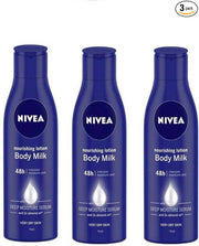 NIVEA Nourishing Body Milk, 75 ml x 3 (225 ml)