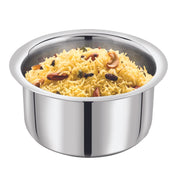 Vinod – Claro Heavy Gauge Stainless Steel Tope (Plain), 1.5 mm – Capacity 0.9 Liter