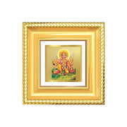 DIVINITI Panchmukhi Hanuman 24K Gold Plated Foil Tabletop Photo Frame for Home Décor, Puja Room, Luxury Gifting | DG Frame 015 S1A (10x10 CM)