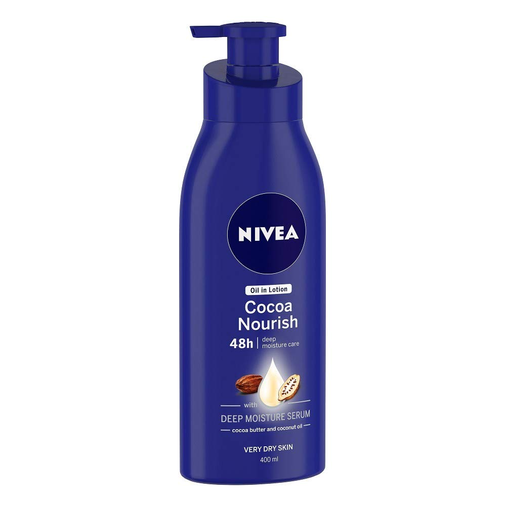 Nivea Cocoa Nourish Body Lotion, 400ml and cocoa Nourish Body Lotion, 120ml