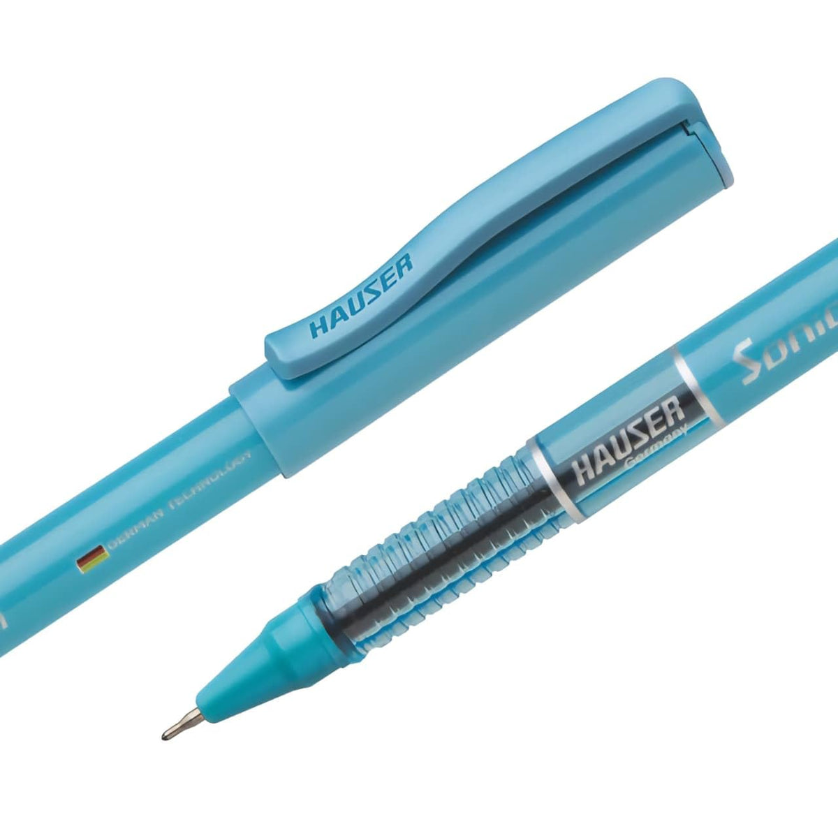 Hauser Sonic X Gel Pen-Waterproof Ink- Pack of 30 (Blue-20, Black-5, Red-5)| Low Viscosity Ink For Smooth & Break-Free Writing| Ergonomic Comfortable Grip For Long Writing| Sturdy Body & Refillable
