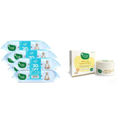 Mother Sparsh 99% Pure Water Baby Wipes, 72x6 pcs with Afterbite Turmeric Balm for Babies 25g