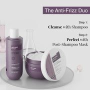 Bare Anatomy Anti Frizz Shampoo & Hair Mask Combo | Hyaluronic Acid & Fatty Acids | Frizz Control Up to 24 Hours | Smooth & Shiny Hair | 250ml + 250g