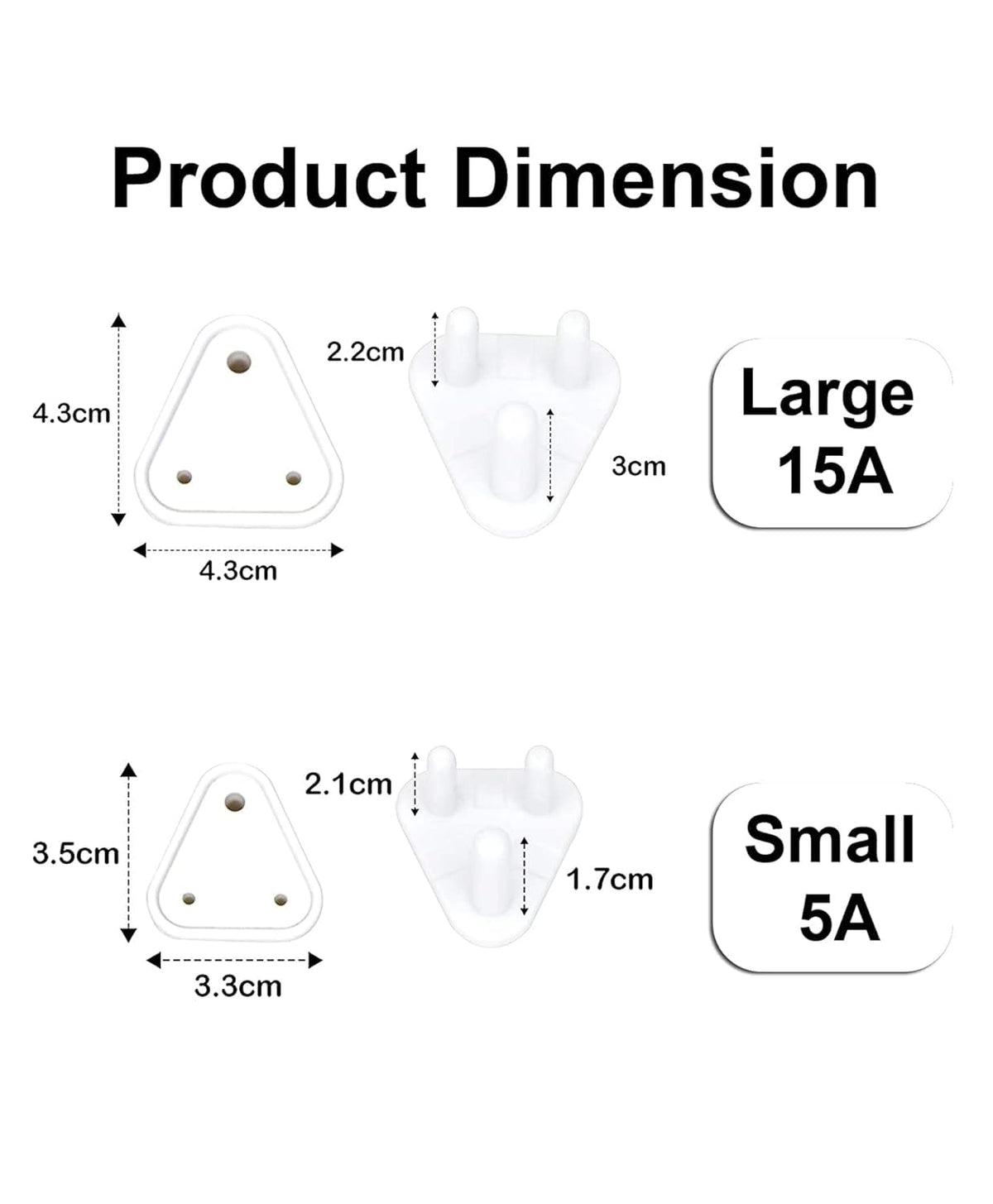 E-COSMOS Baby Safety Electric Socket Plug Cover Guards (Pack of 12) White