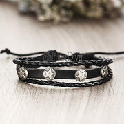Shining Diva Fashion Genuine Leather Bracelet Wraps Casual Skin Friendly Bracelets for Men Boys
