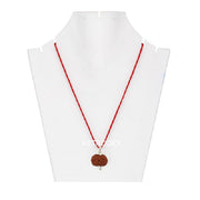 ASTRODIDI 8 Mukhi Rudraksha Original Certified Java Eight Face Small Size Silver Coated Pendant with Lab Report | Astrological Benefits | Unisex Design for Men & Women