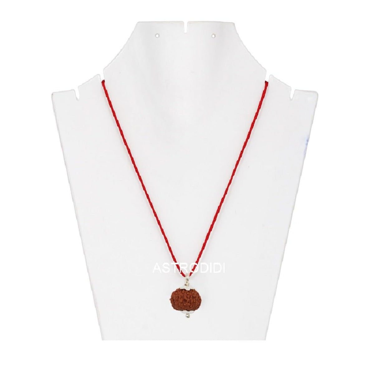 ASTRODIDI 8 Mukhi Rudraksha Original Certified Java Eight Face Small Size Silver Coated Pendant with Lab Report | Astrological Benefits | Unisex Design for Men & Women