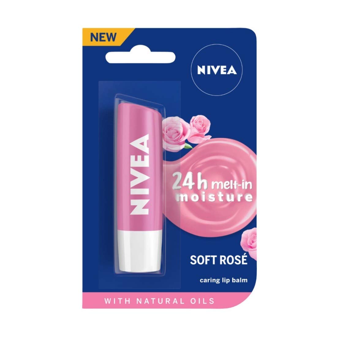 NIVEA Lip Balm, Original Care, 4.8g & NIVEA Lip Balm, Soft Rose, 4.8g