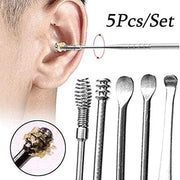 E-COSMOS® Ear Wax Cleaner - Resuable Ear Cleaner Tool Set with Storage Box - Ear Wax Remover Tool Kit with Ear Curette Cleaner and Spring Ear Buds Cleaner - 6 Pc, (EarCleaner6Pcs)
