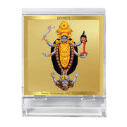 DIVINITI 24K Gold Plated Religious Car Dashboard Frame | Premium God Idol Frame for Car, Home Mandir & Office Table | Spiritual Gift, Decorative Showpiece | Maa Kali