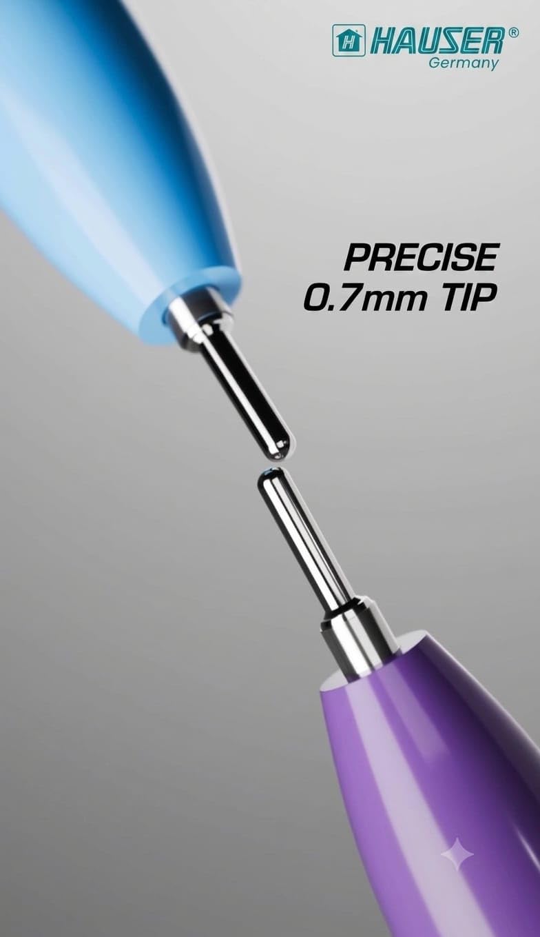 Hauser FLY 0.7mm Fine Precision Tip Ball Pen-Blue Ink-Pack of 10 | 5 Pastel Shades Matt Finish Body Colors | LV Ink For Smooth & Break-Free Writing | Smudge Free, Non-Fading & Quick-Dry Ink