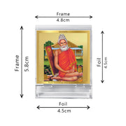 DIVINITI 24K Gold Plated Religious Car Dashboard Frame | Premium God Idol Frame for Car, Home Mandir & Office Table | Spiritual Gift, Decorative Showpiece | Baba Lok Nath