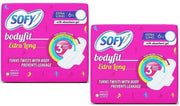 SOFY Bodyfit Extra Long- 6+6 Counts Sanitary Pad (Pack of 2)