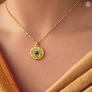 Diviniti 24K Gold Plated Ram Lalla & Jai Shree Ram Pendant For Men, Women & Kids 18 MM Double Sided Stylish Pendant Necklace For Girls Divine God Pendant For Birthday Gift, Anniversary Gift