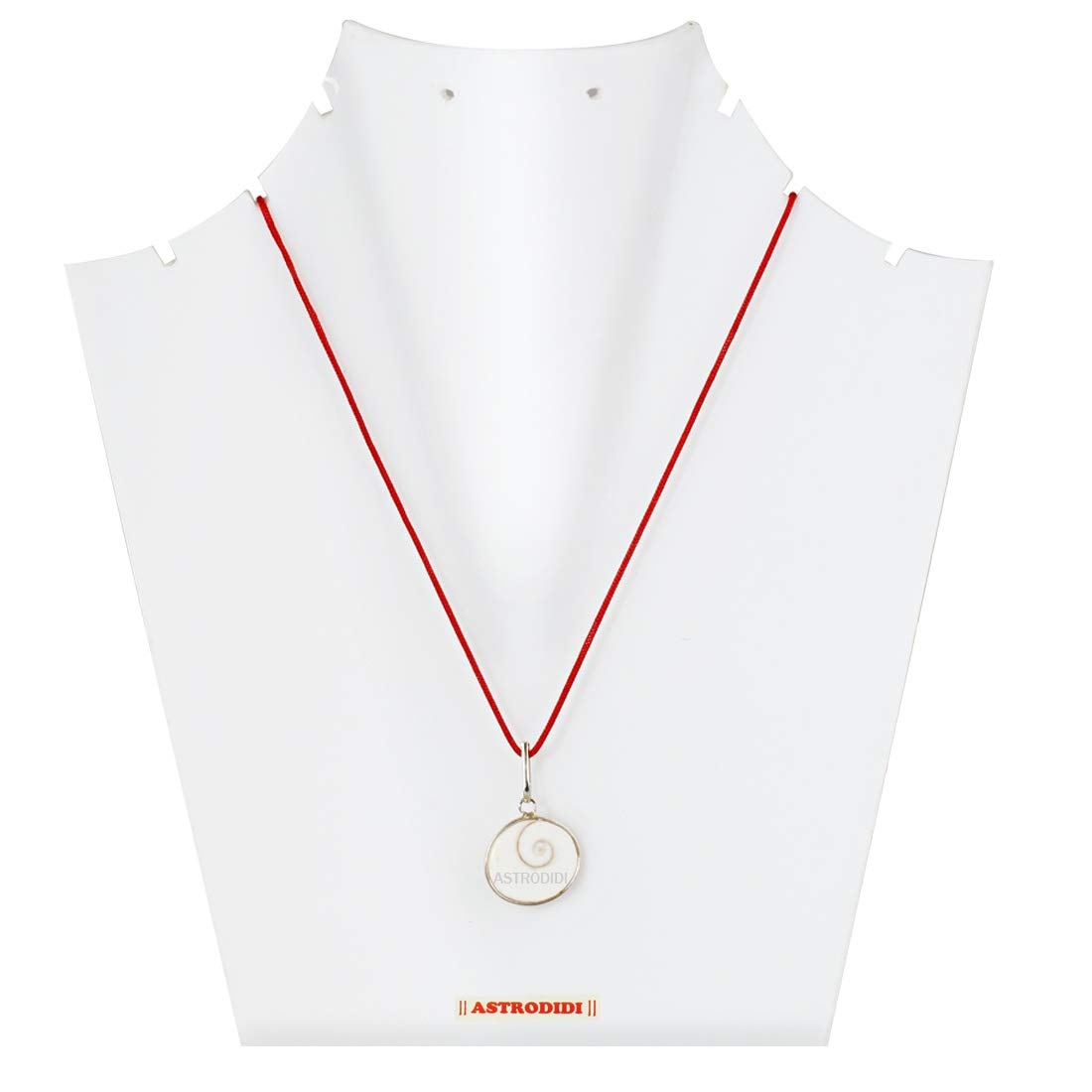 ASTRODIDI Stone Gomti Chakra Pendant (White)