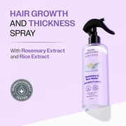 Bare Anatomy Nature x Science Rosemary Water Spray for Hair Growth & Hair Thickness with Rice Water | 100% Natural Extract | Soft & Smooth Hair | Controls Hairfall & Adds Shine | Non-Greasy & Fast Absorbing | 200 ml